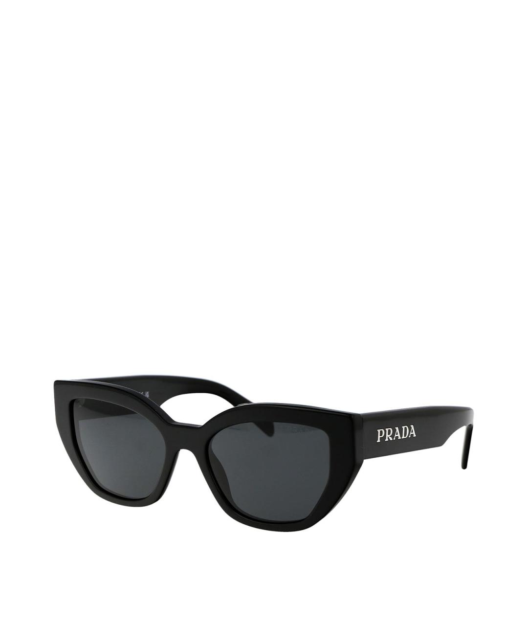 PRADA Черные пластиковые солнцезащитные очки, фото 1