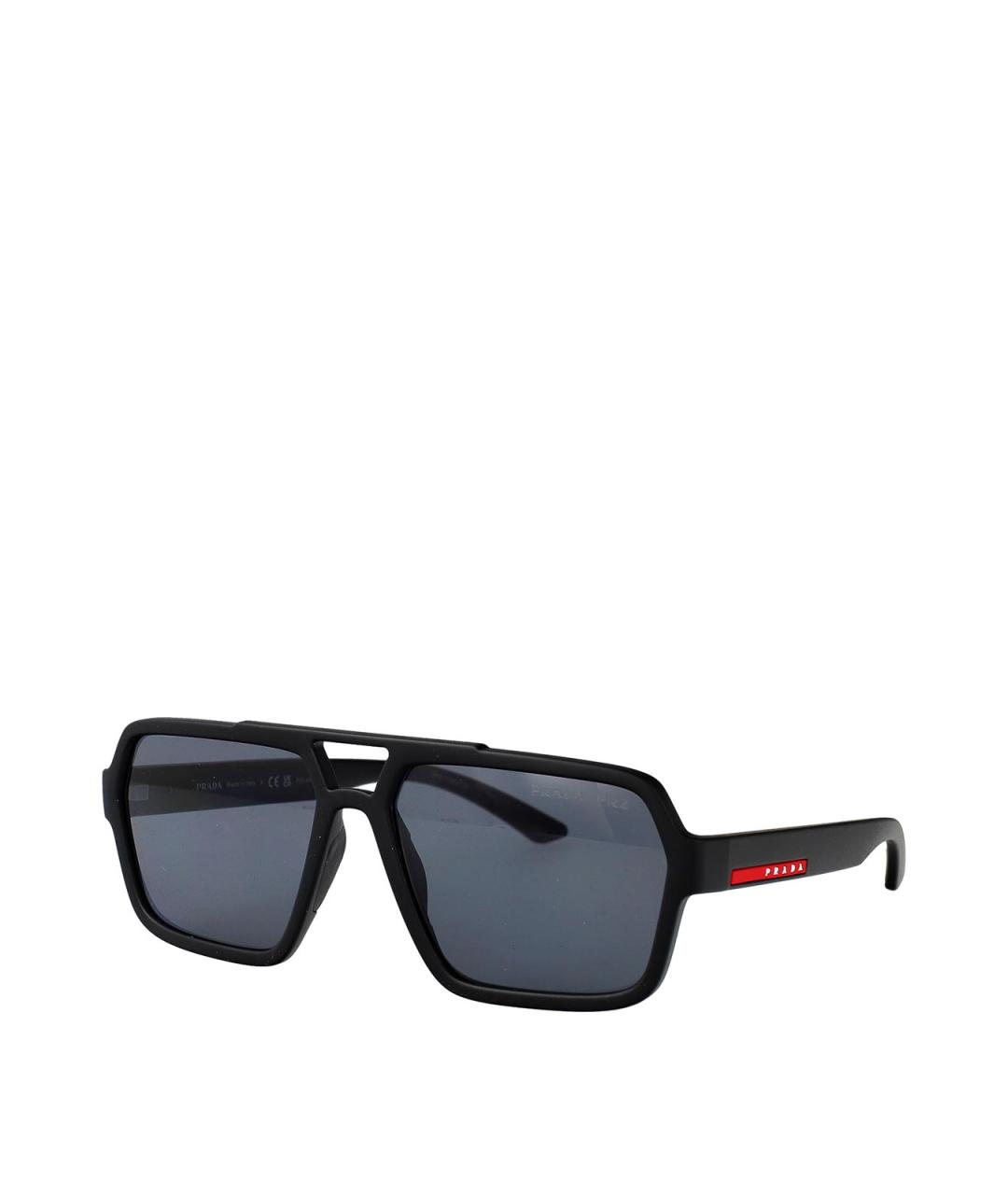 PRADA Черные пластиковые солнцезащитные очки, фото 1