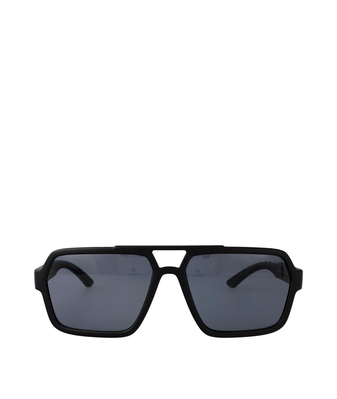 PRADA Черные пластиковые солнцезащитные очки, фото 2