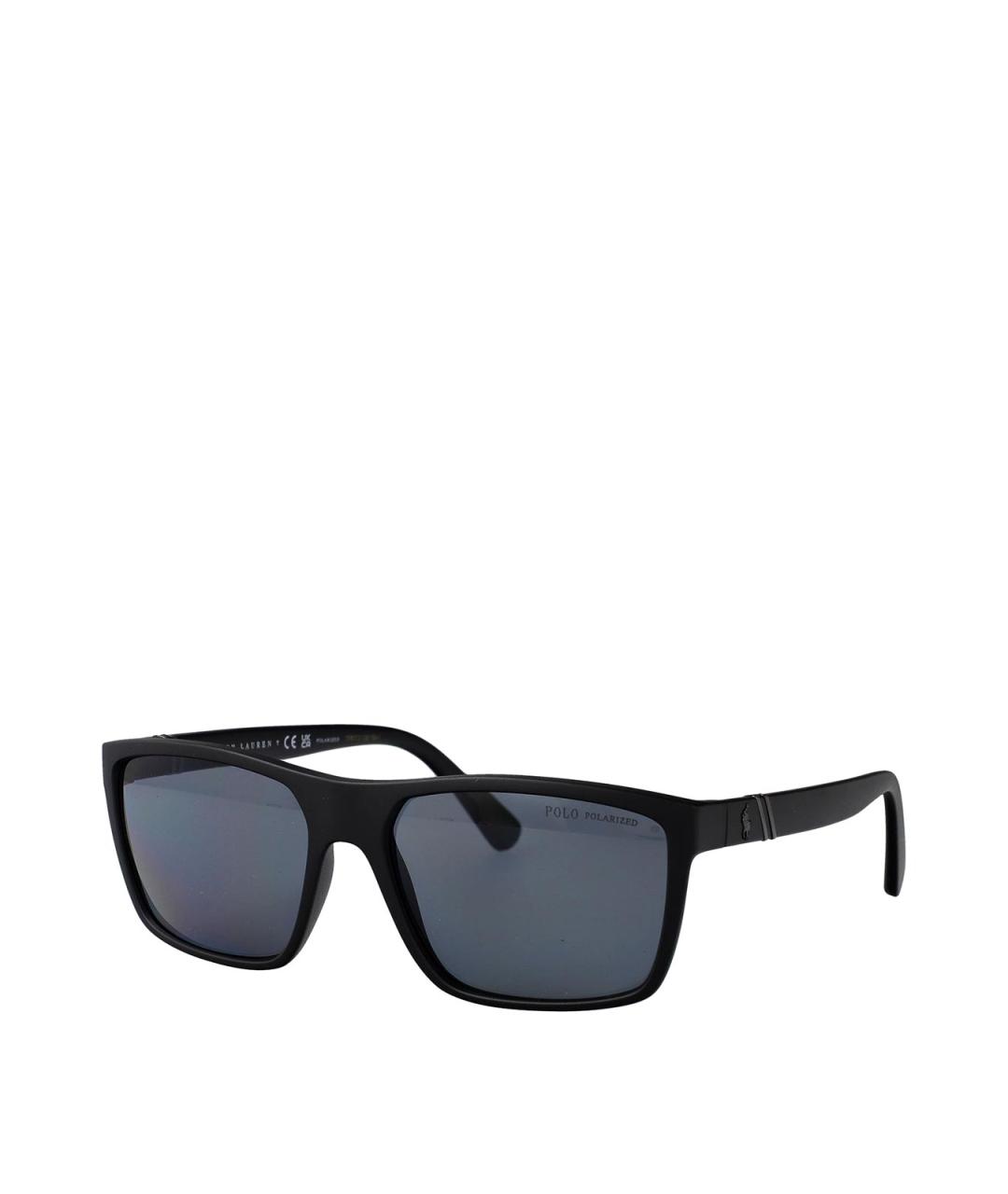 POLO RALPH LAUREN Черные пластиковые солнцезащитные очки, фото 1