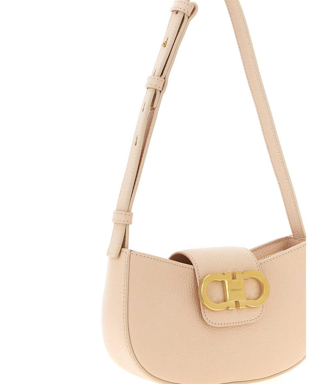 FERRAGAMO Розовая кожаная сумка через плечо, фото 3