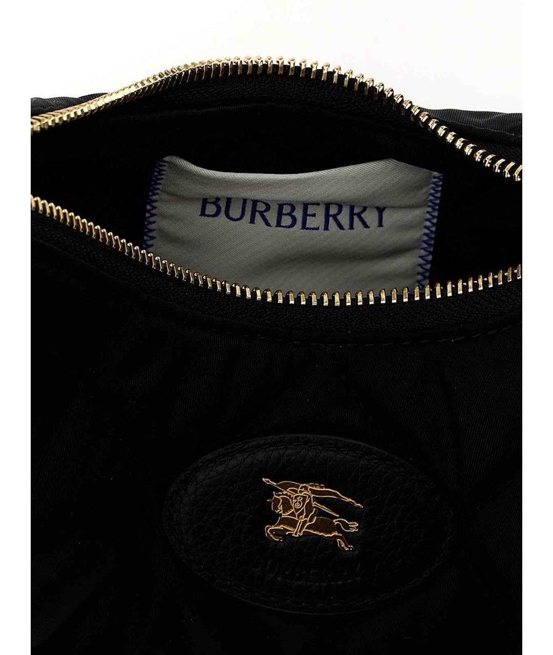 BURBERRY Черная нейлоновая сумка через плечо, фото 4