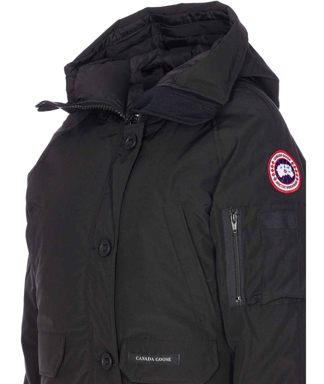 CANADA GOOSE Черная полиэстеровая куртка, фото 3