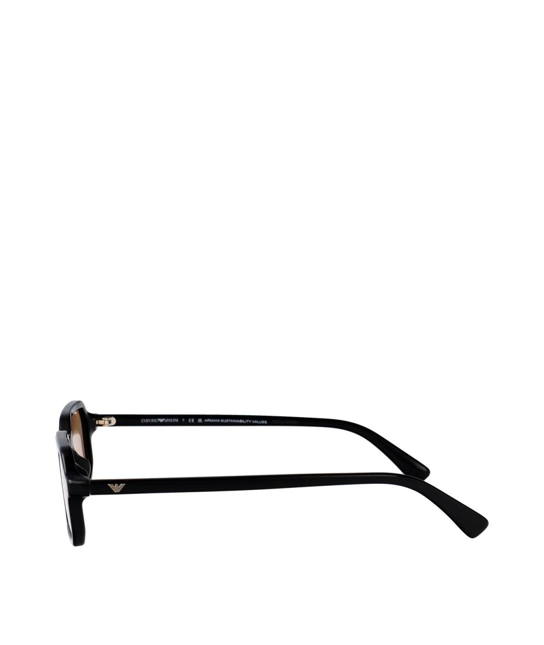 EMPORIO ARMANI Черные пластиковые солнцезащитные очки, фото 3