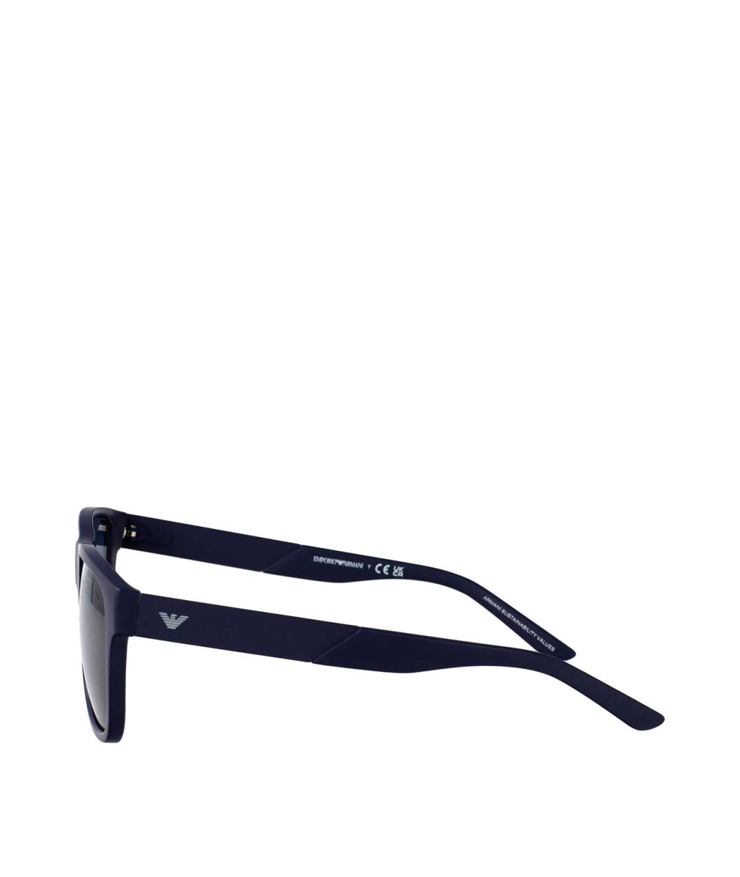 EMPORIO ARMANI Синие пластиковые солнцезащитные очки, фото 3