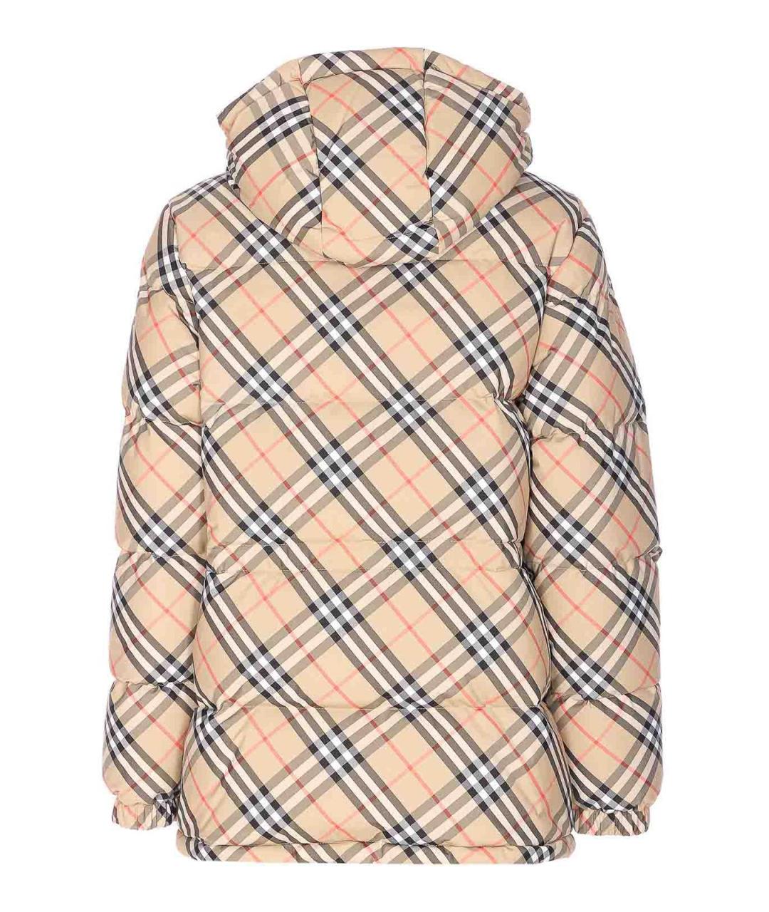 BURBERRY Бежевая полиамидовая куртка, фото 2