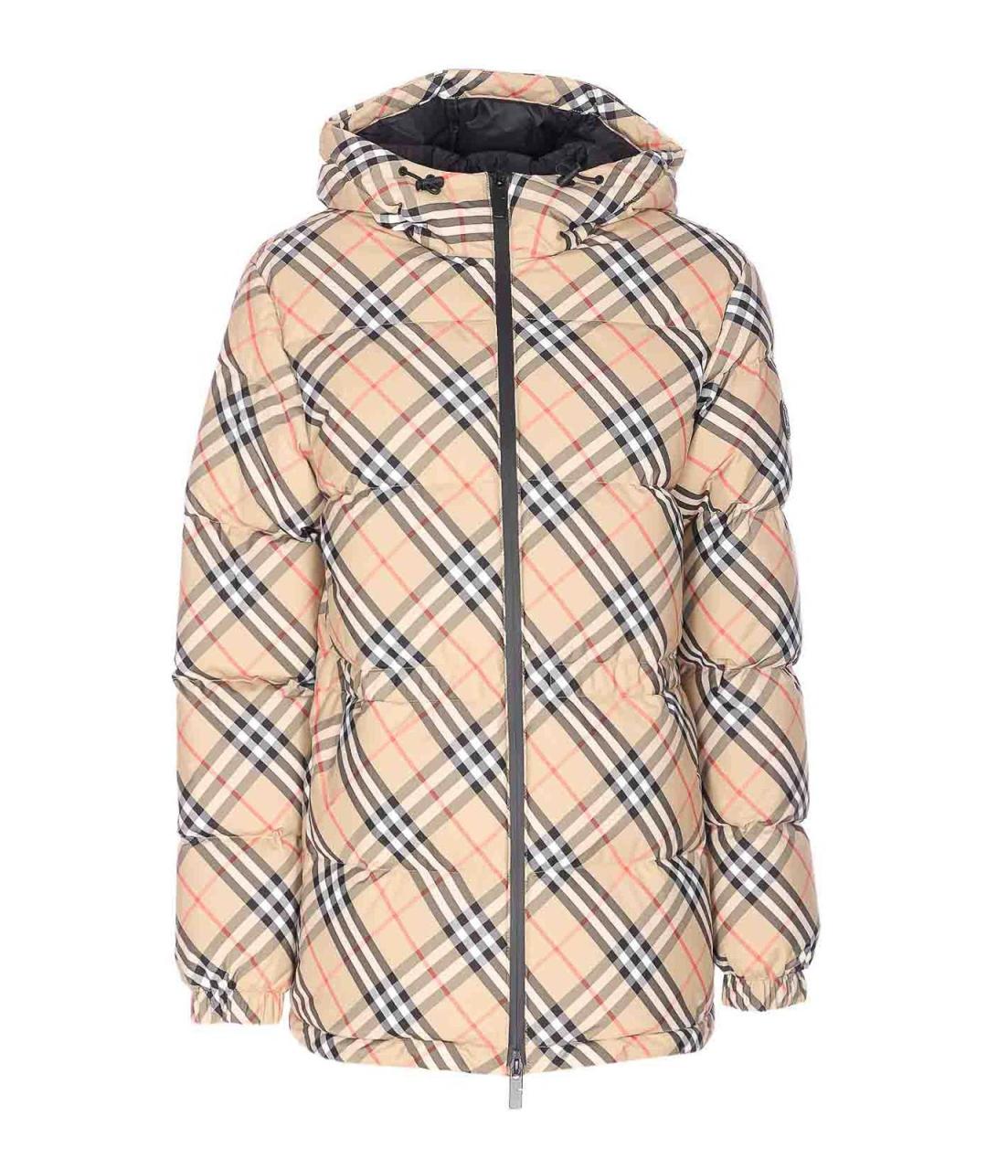 BURBERRY Бежевая полиамидовая куртка, фото 1