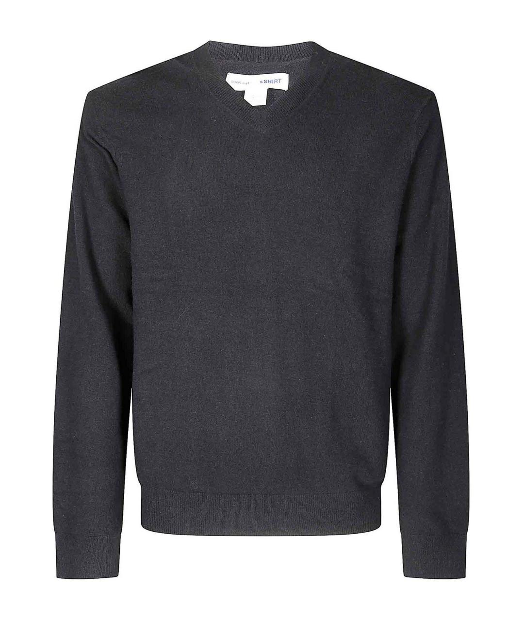 COMME DES GARÇONS SHIRT Черный шерстяной джемпер / свитер, фото 1