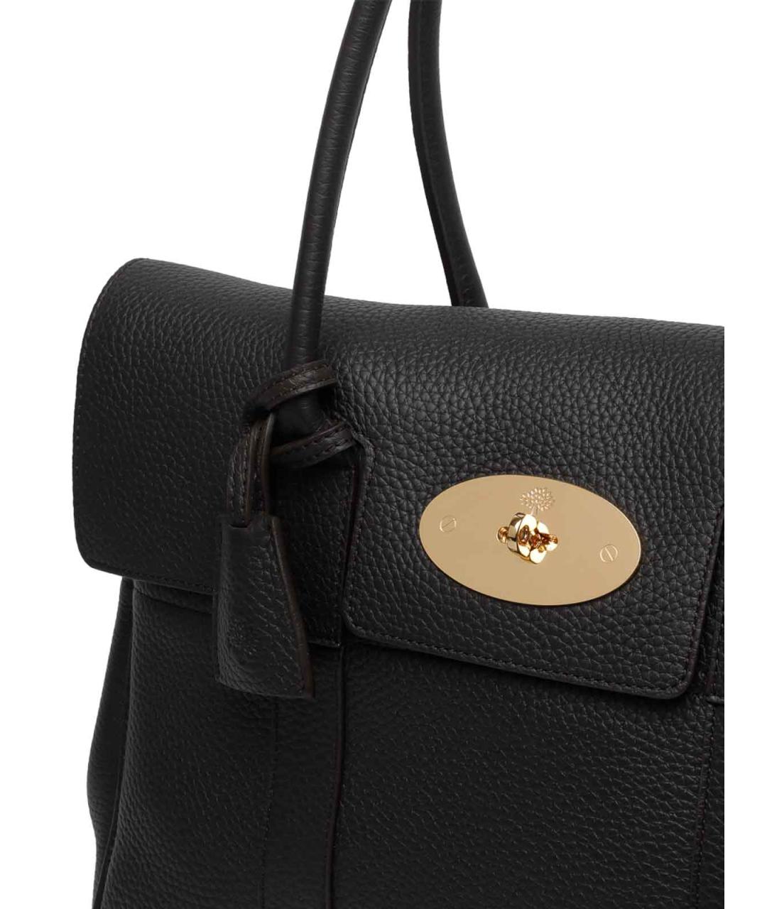MULBERRY Черная кожаная сумка тоут, фото 4