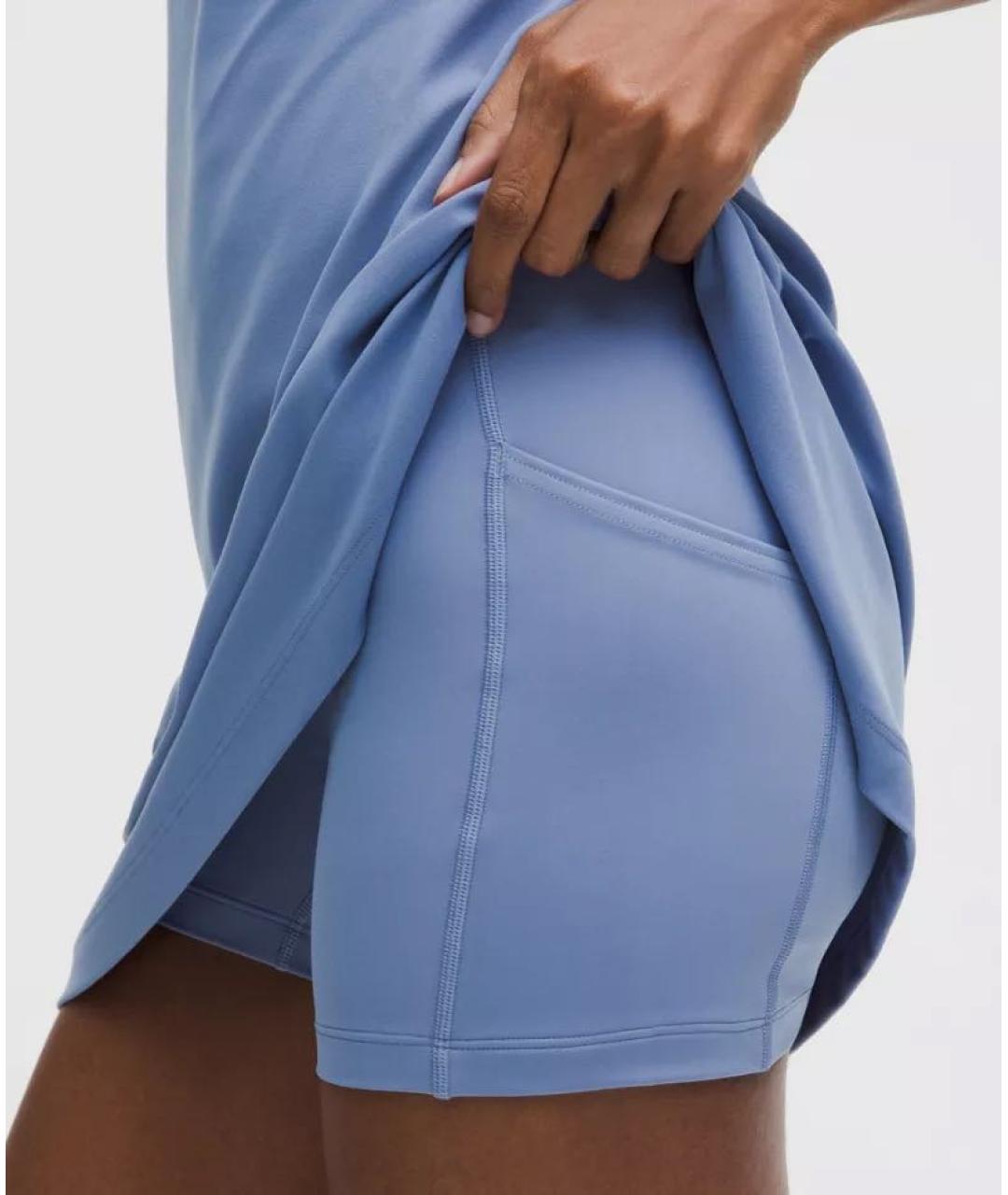 Lululemon Голубое полиэстеровое платье, фото 4
