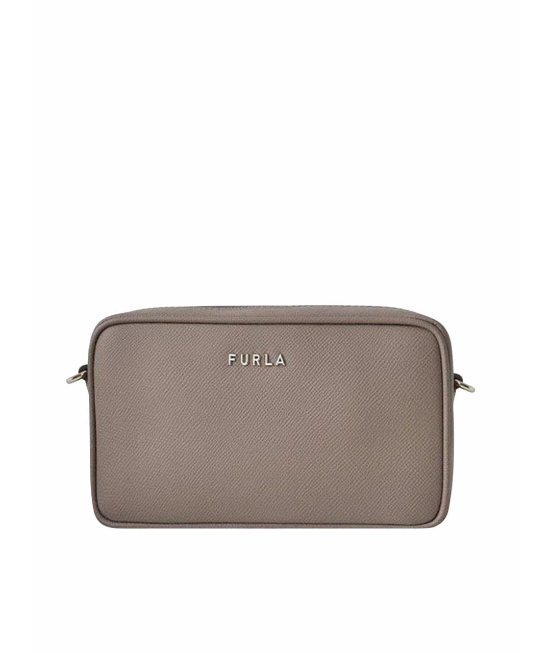 FURLA Бежевая кожаная сумка через плечо, фото 1