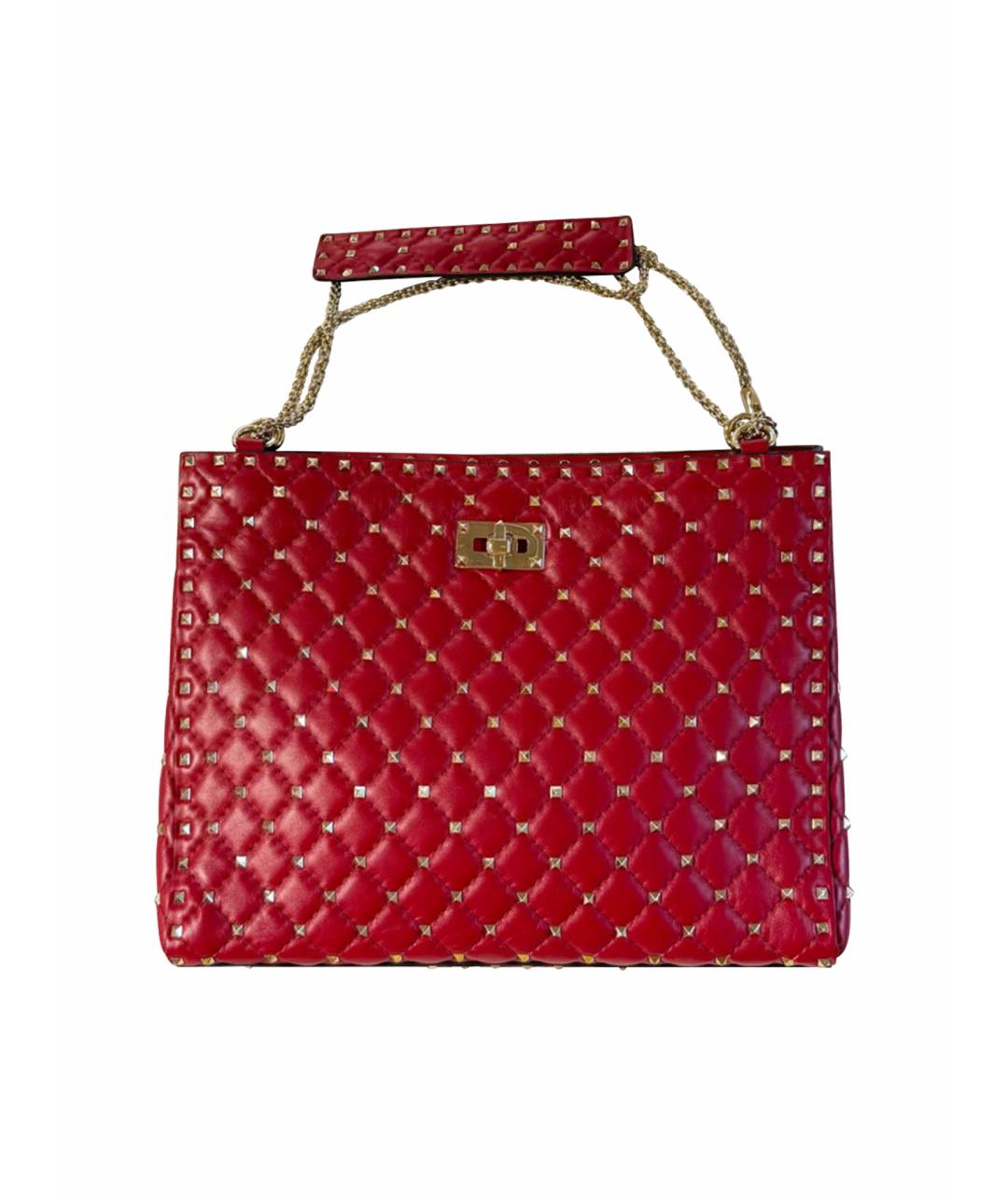 VALENTINO Красная кожаная сумка тоут, фото 1