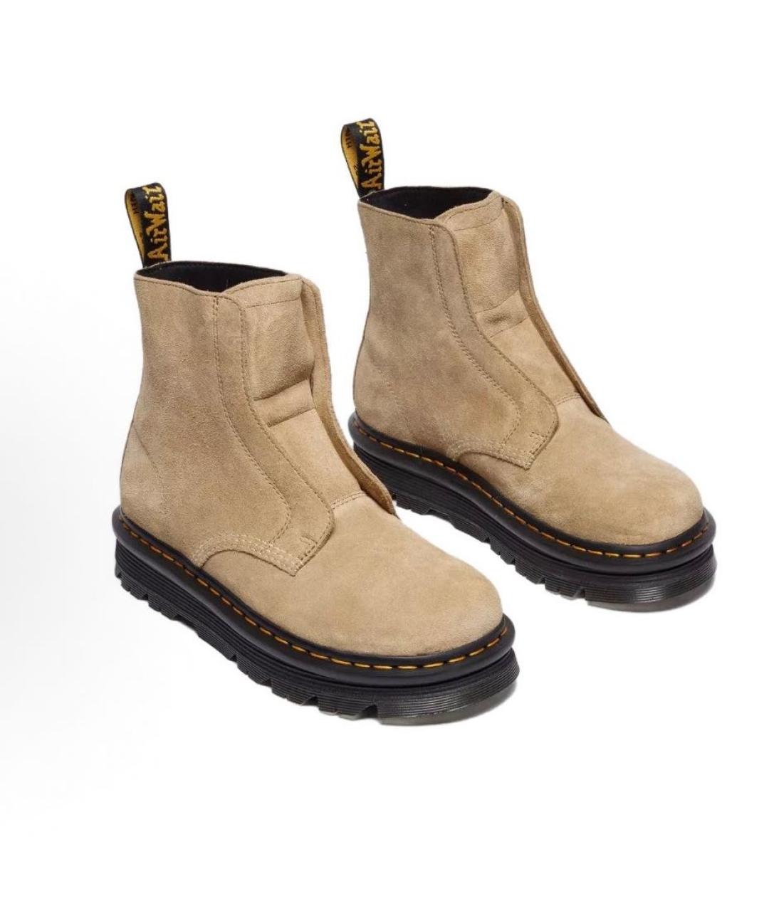 DR. MARTENS Бежевые замшевые ботинки, фото 2