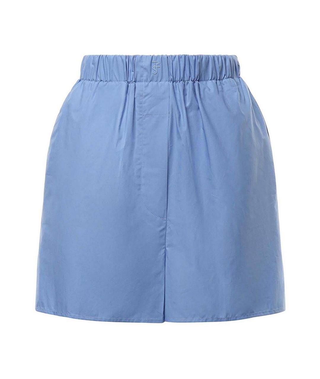 THE FRANKIE SHOP Синие хлопковые шорты, фото 1