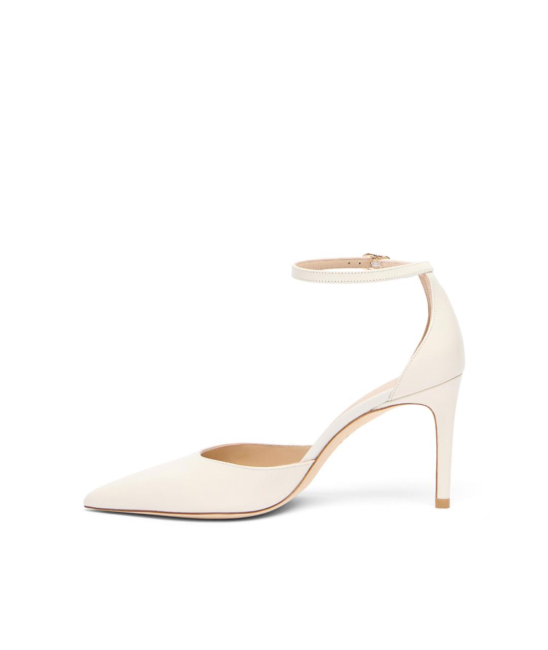 STUART WEITZMAN Белые текстильные туфли, фото 3