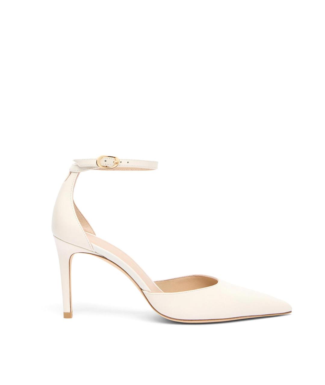 STUART WEITZMAN Белые текстильные туфли, фото 1