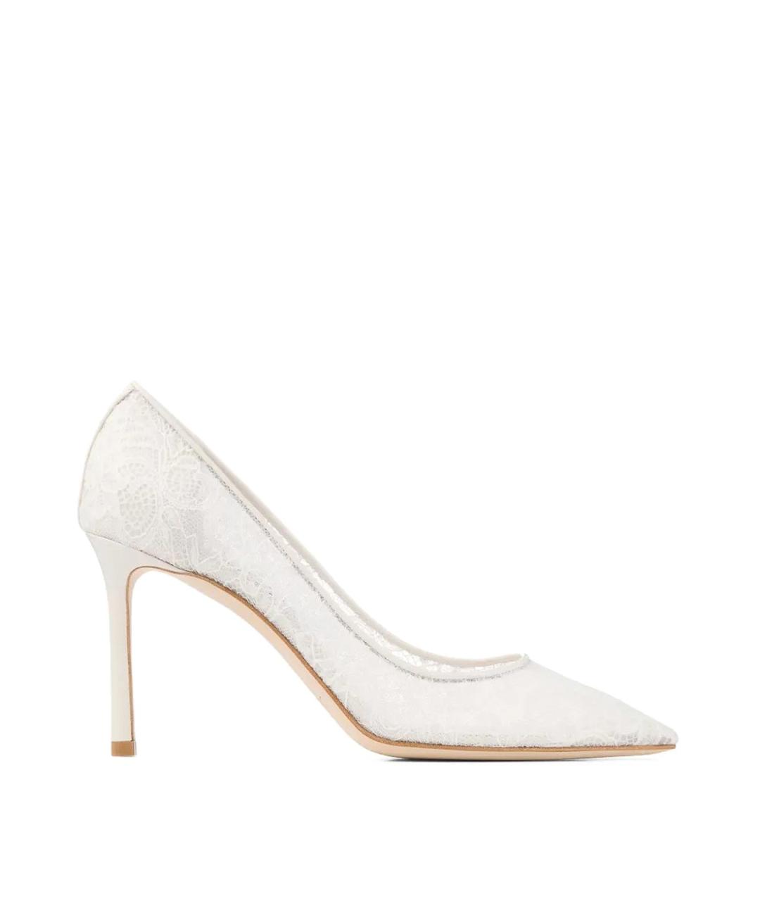JIMMY CHOO Белые текстильные туфли, фото 1