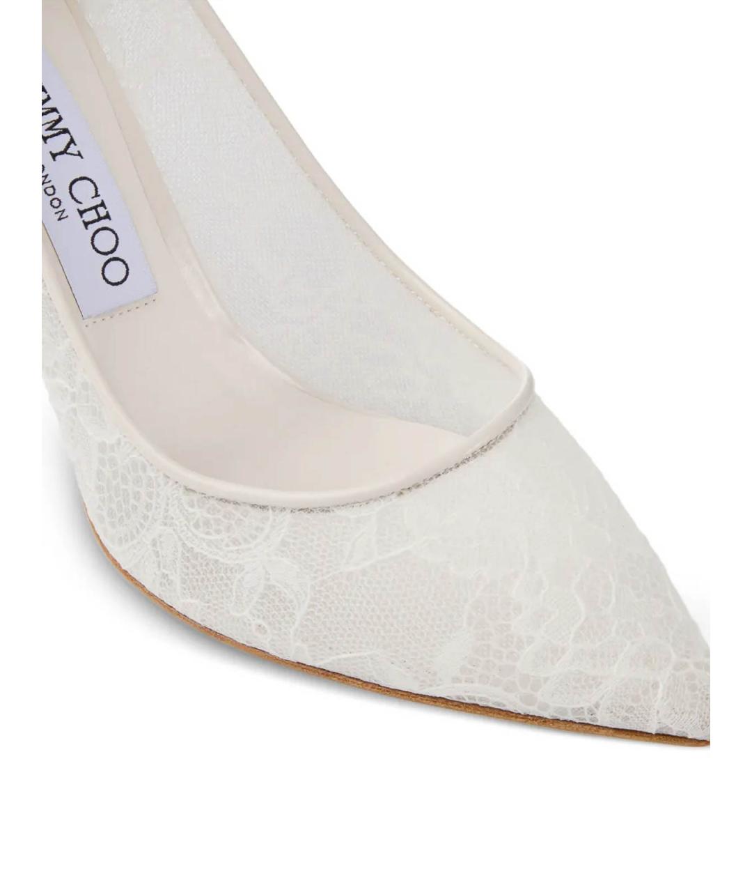 JIMMY CHOO Белые текстильные туфли, фото 4