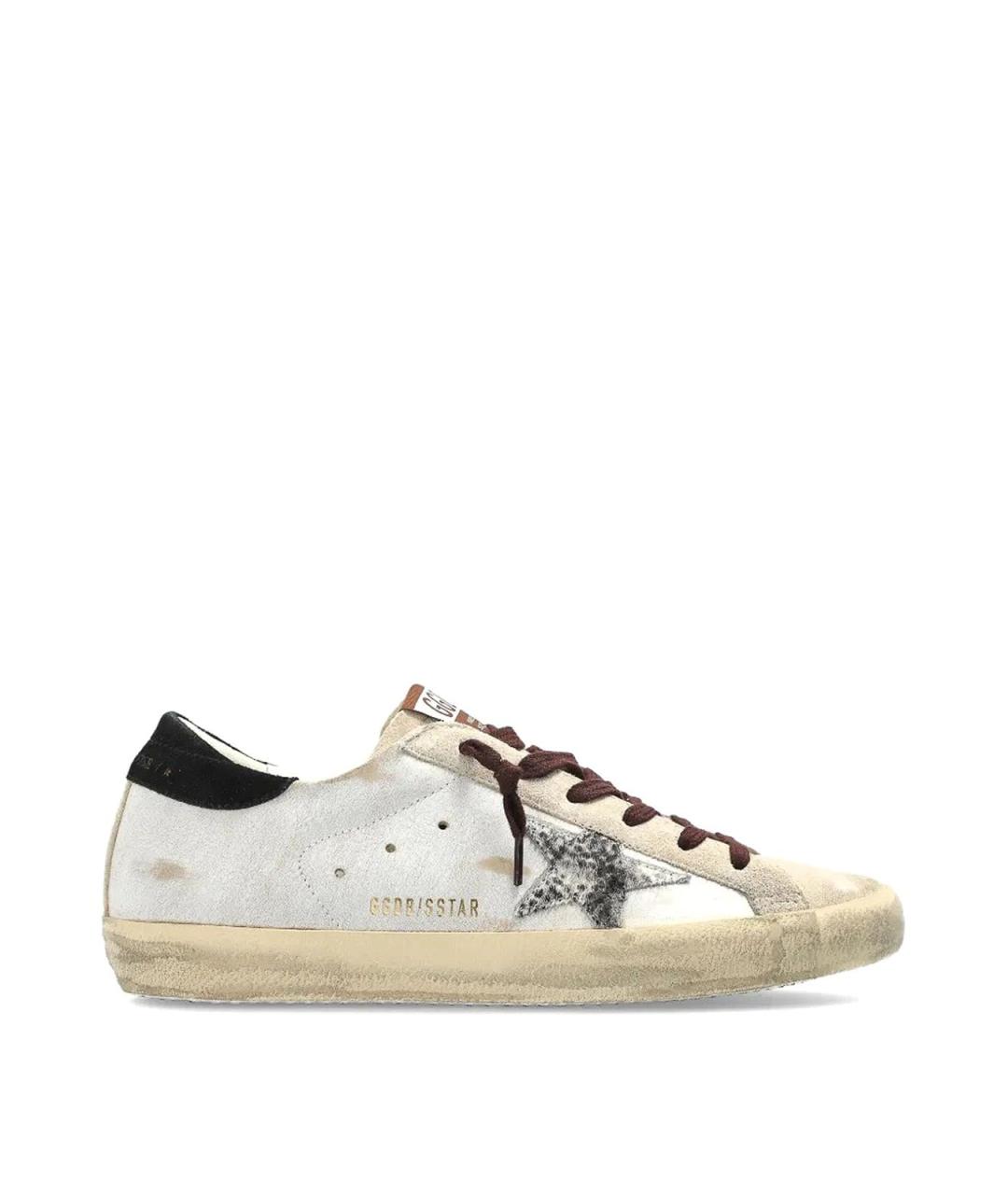 GOLDEN GOOSE Белые кожаные кеды, фото 1
