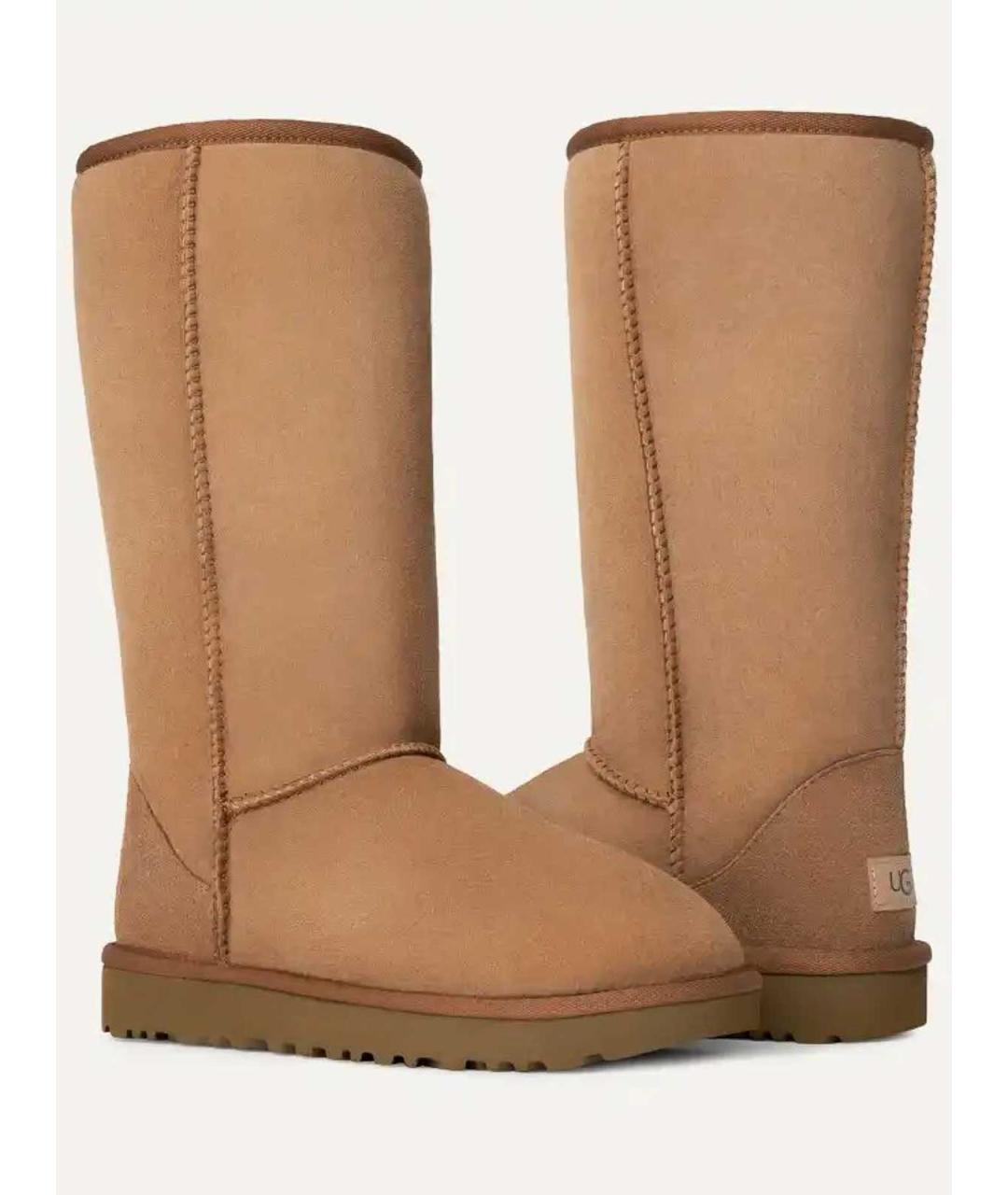 UGG Коричневые замшевые ботинки, фото 3