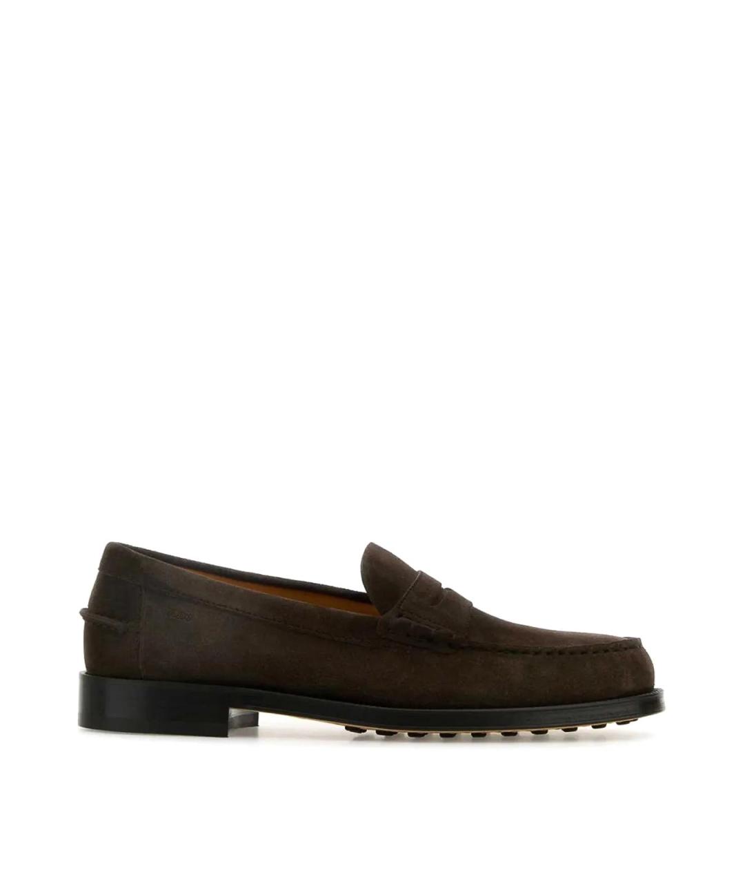 TOD'S Коричневые кожаные мокасины, фото 1