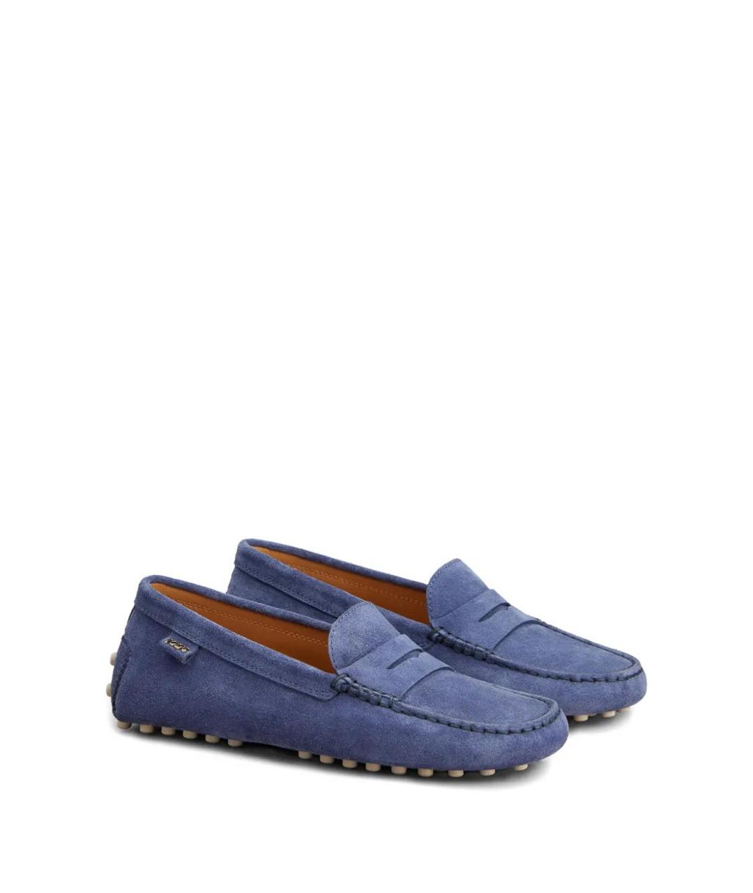 TOD'S Синие замшевые мокасины, фото 2