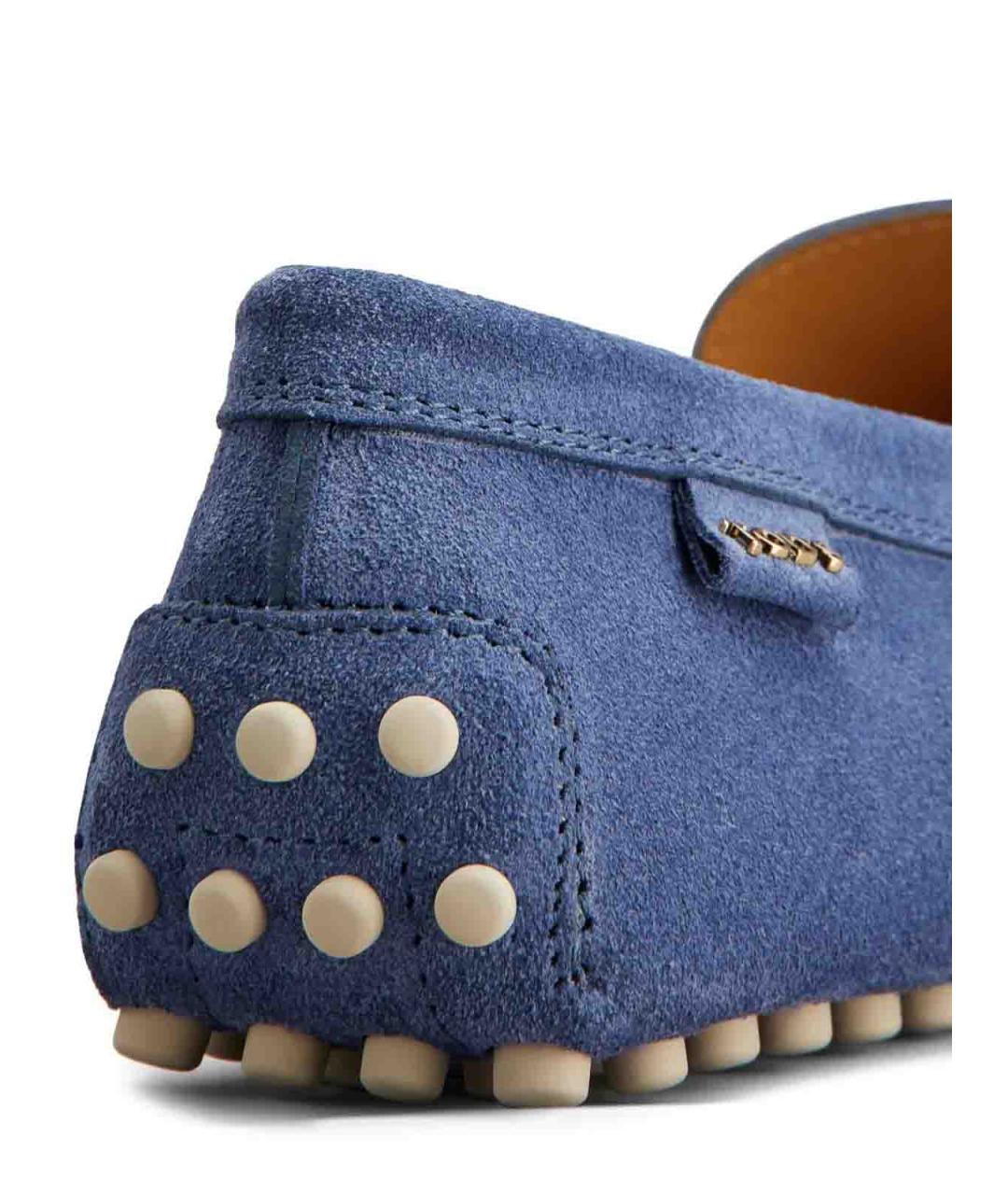 TOD'S Синие замшевые мокасины, фото 3