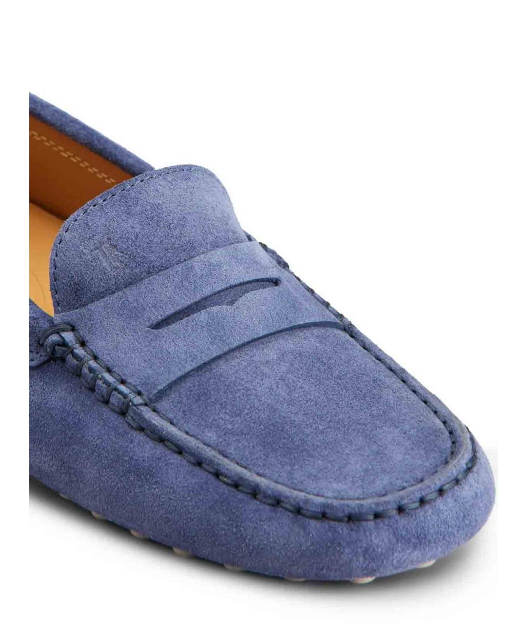 TOD'S Синие замшевые мокасины, фото 5