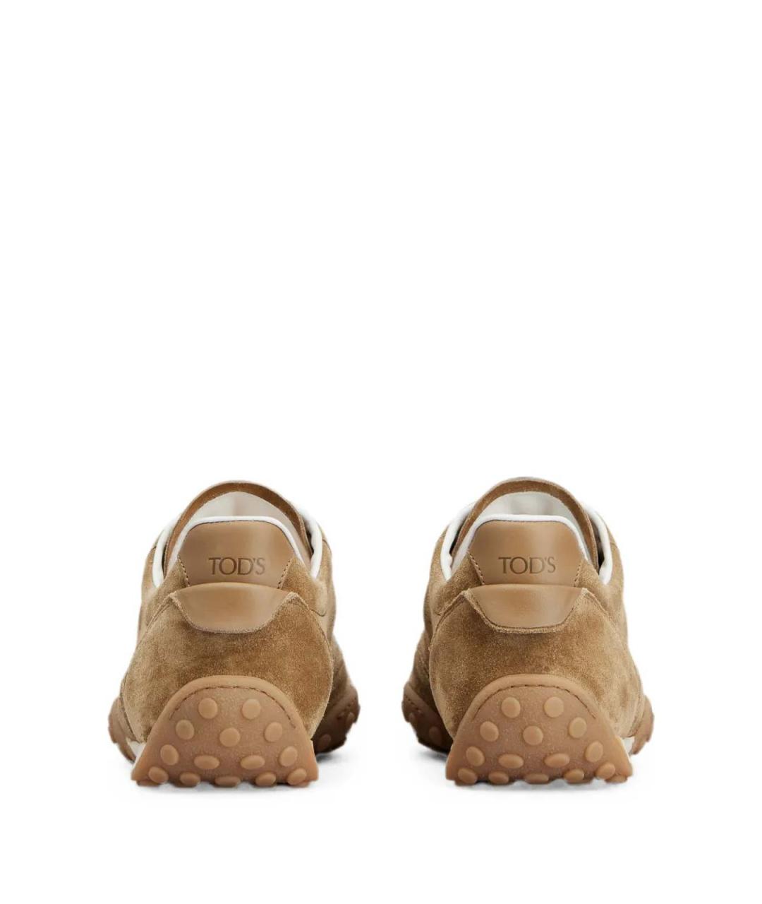 TOD'S Коричневые замшевые кроссовки, фото 5