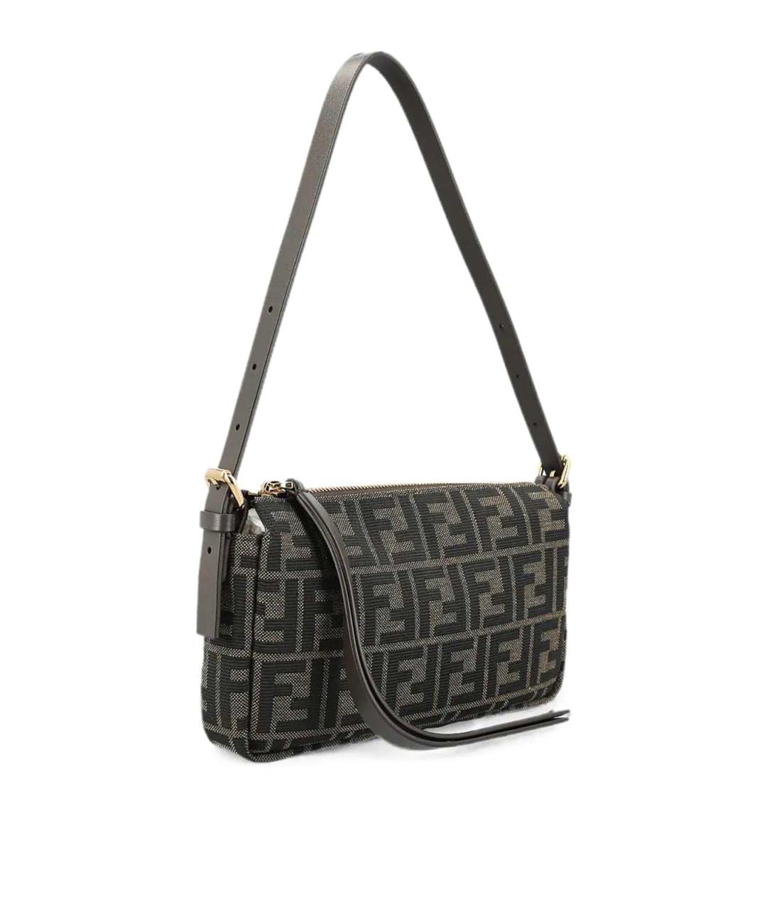 FENDI Коричневая тканевая сумка через плечо, фото 2