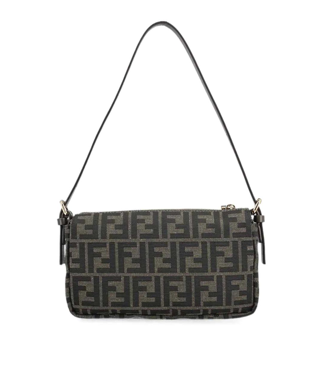 FENDI Коричневая тканевая сумка через плечо, фото 1
