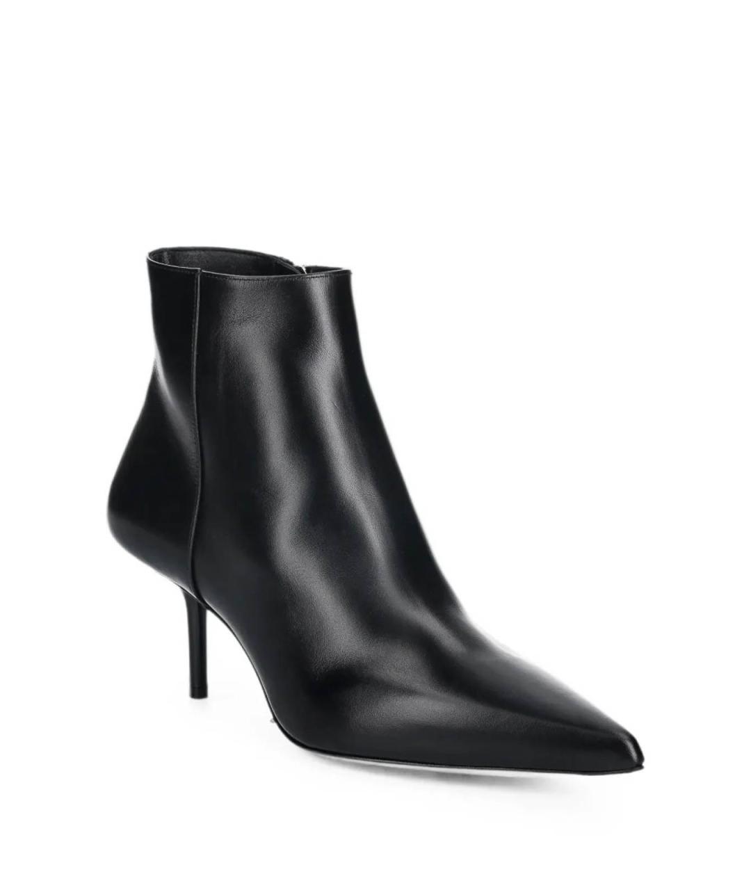 MAX MARA Черные кожаные ботильоны, фото 2