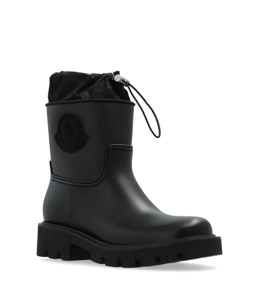 MONCLER Черные резиновые сапоги, фото 2
