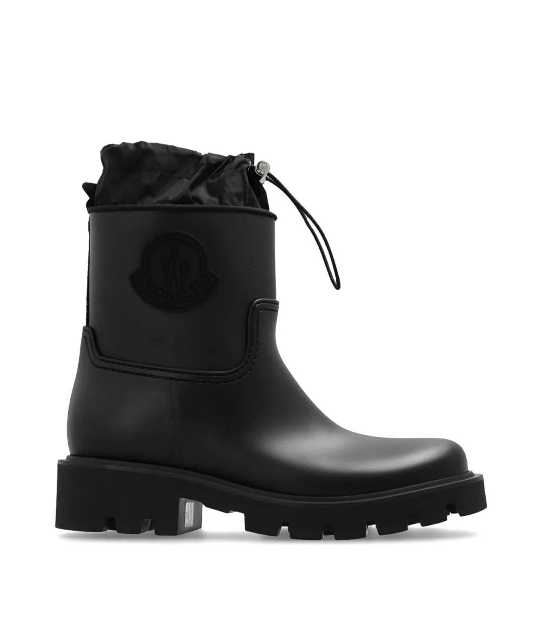 MONCLER Черные резиновые сапоги, фото 1