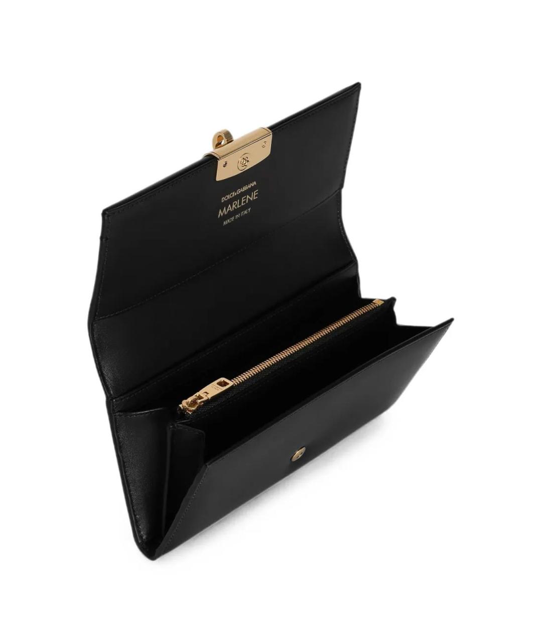 DOLCE&GABBANA Черный кожаный кошелек, фото 3