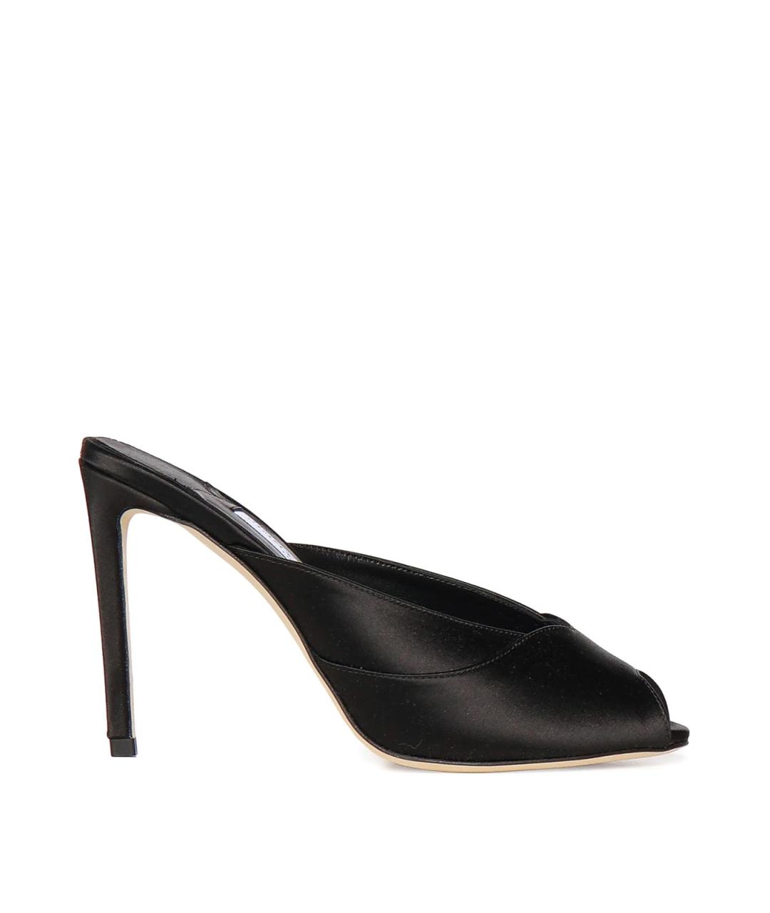 JIMMY CHOO Черные текстильные мюли, фото 1