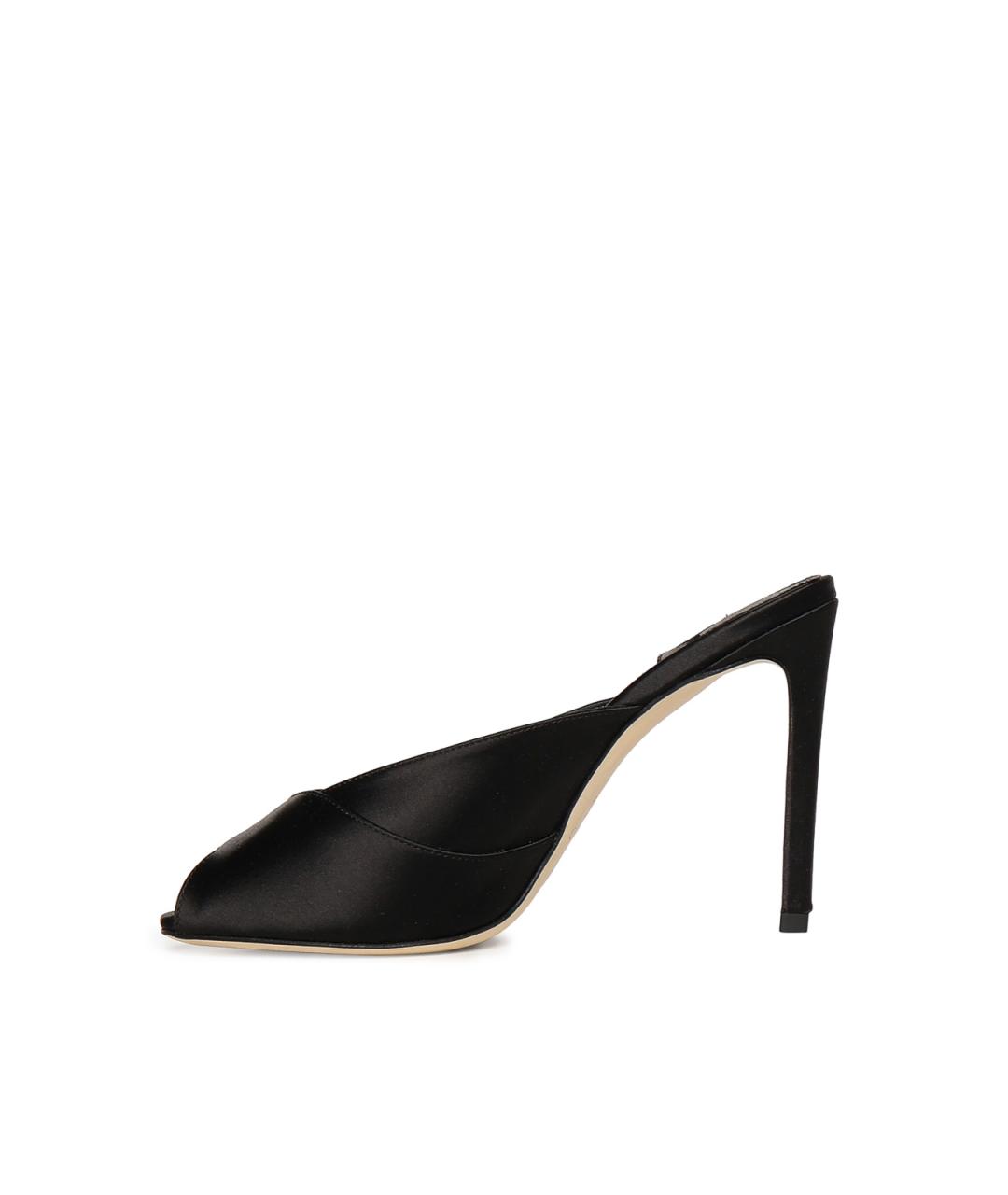 JIMMY CHOO Черные текстильные мюли, фото 4