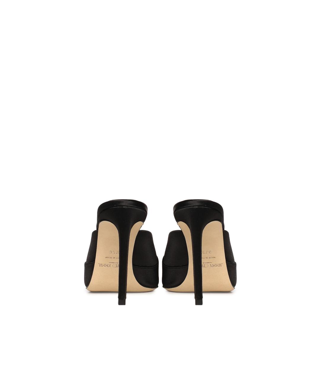 JIMMY CHOO Черные текстильные мюли, фото 3