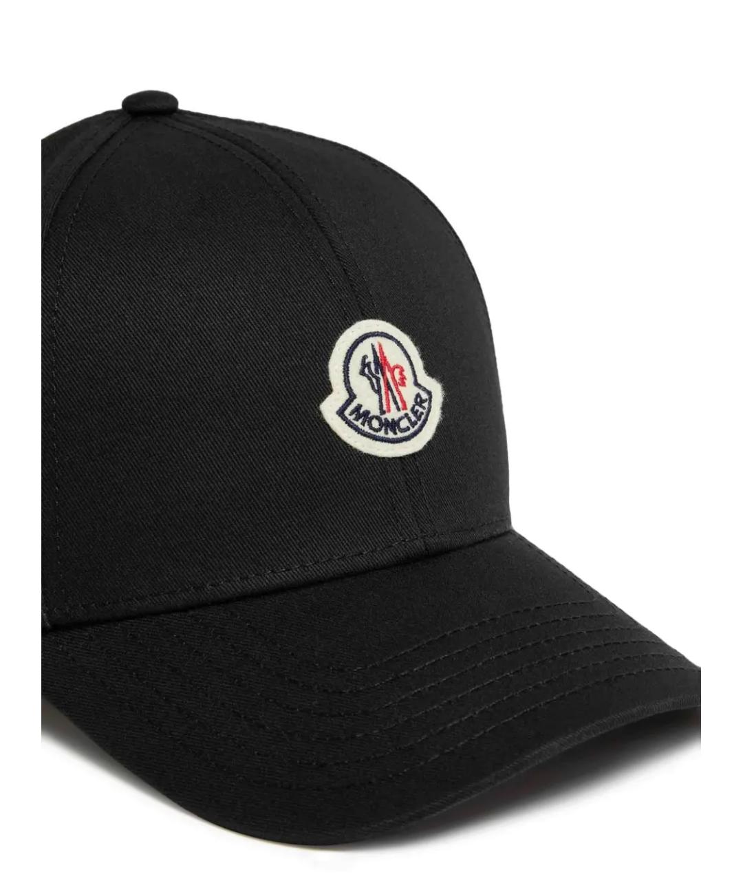 MONCLER Черная хлопковая кепка, фото 2