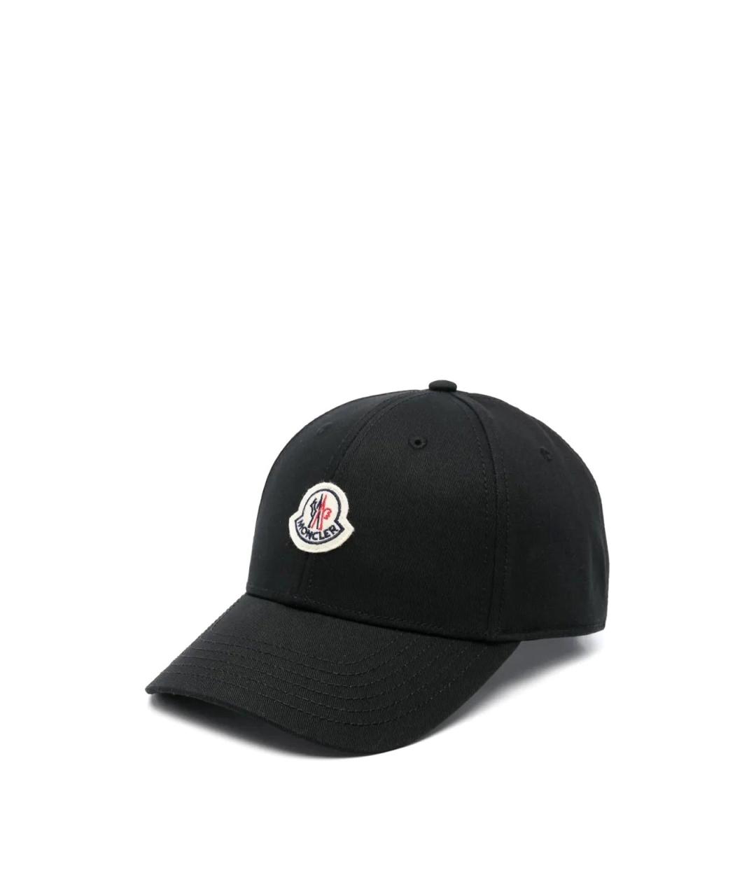 MONCLER Черная хлопковая кепка, фото 1