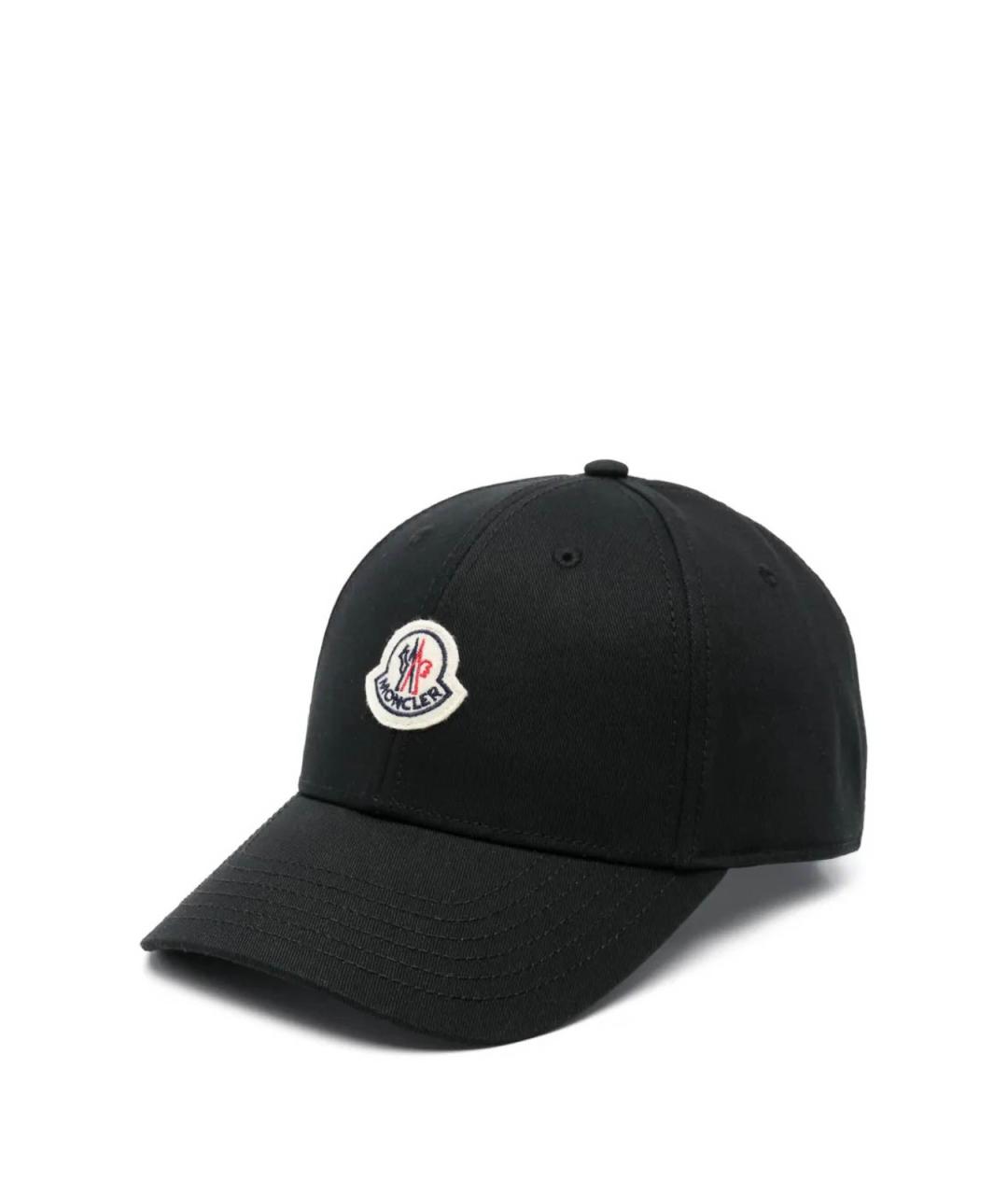 MONCLER Черная хлопковая кепка, фото 3