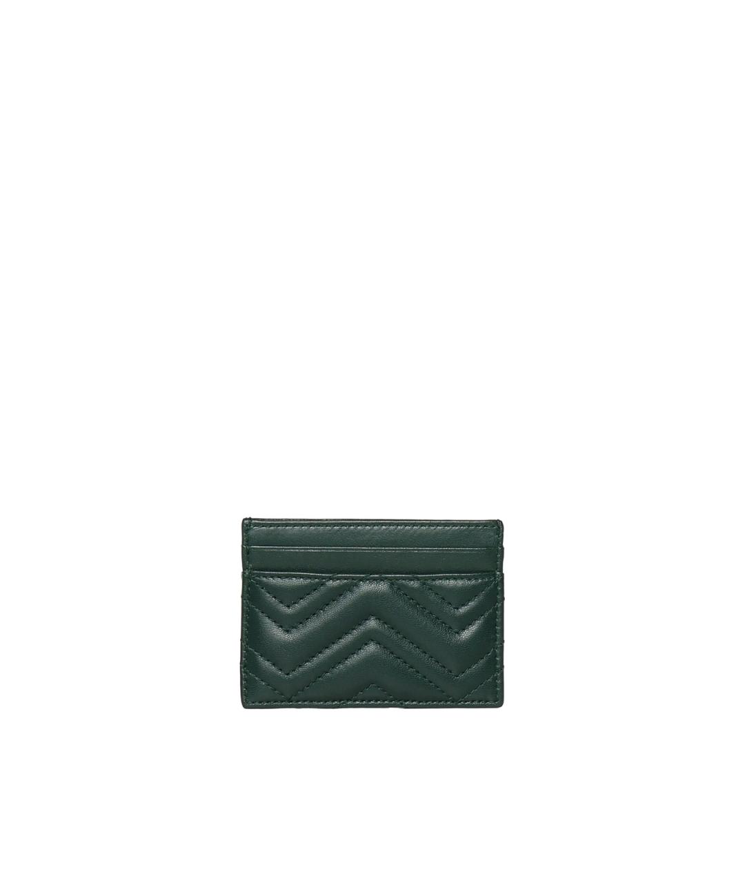 GUCCI Зеленый кожаный кардхолдер, фото 3