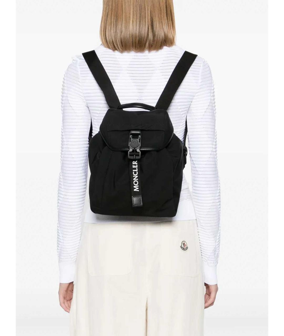 MONCLER Черный тканевый рюкзак, фото 2