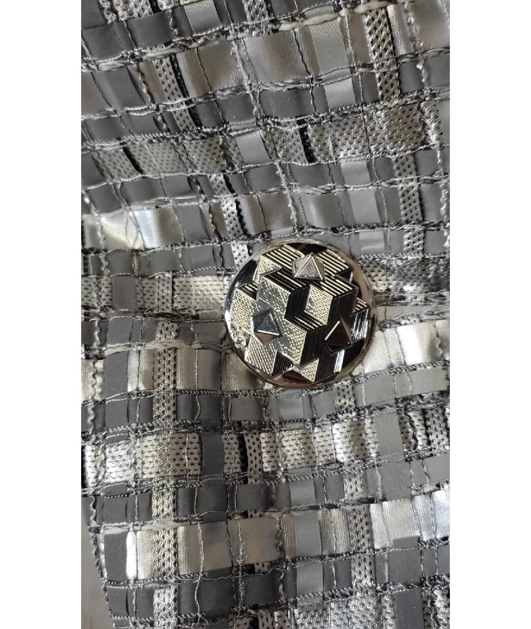 CHANEL PRE-OWNED Серебрянный полиэстеровый жакет/пиджак, фото 7