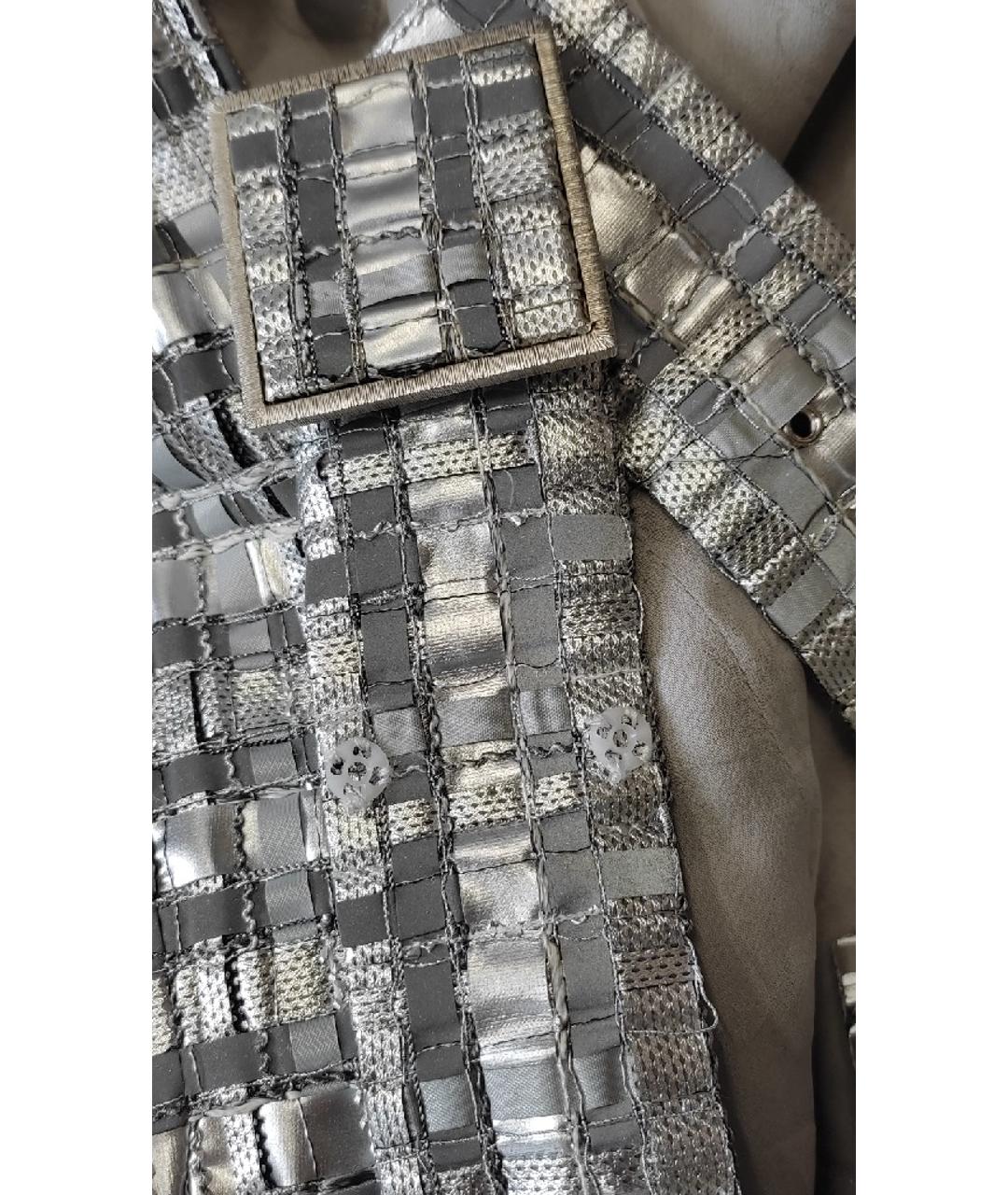 CHANEL PRE-OWNED Серебрянный полиэстеровый жакет/пиджак, фото 9