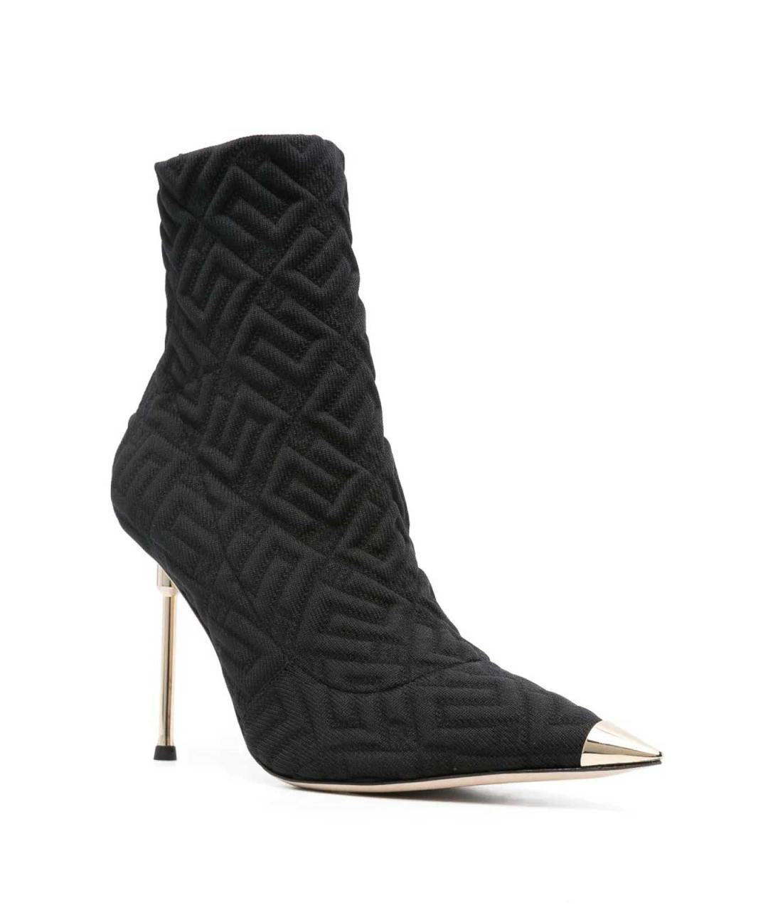 ELISABETTA FRANCHI Черные текстильные ботильоны, фото 2