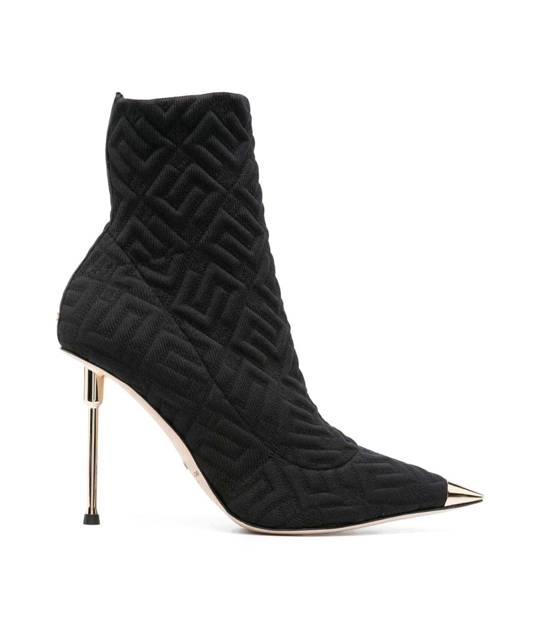 ELISABETTA FRANCHI Черные текстильные ботильоны, фото 1