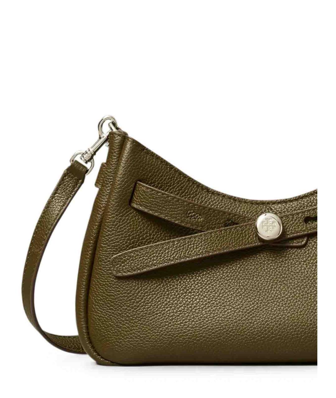 TORY BURCH Хаки кожаная сумка через плечо, фото 3