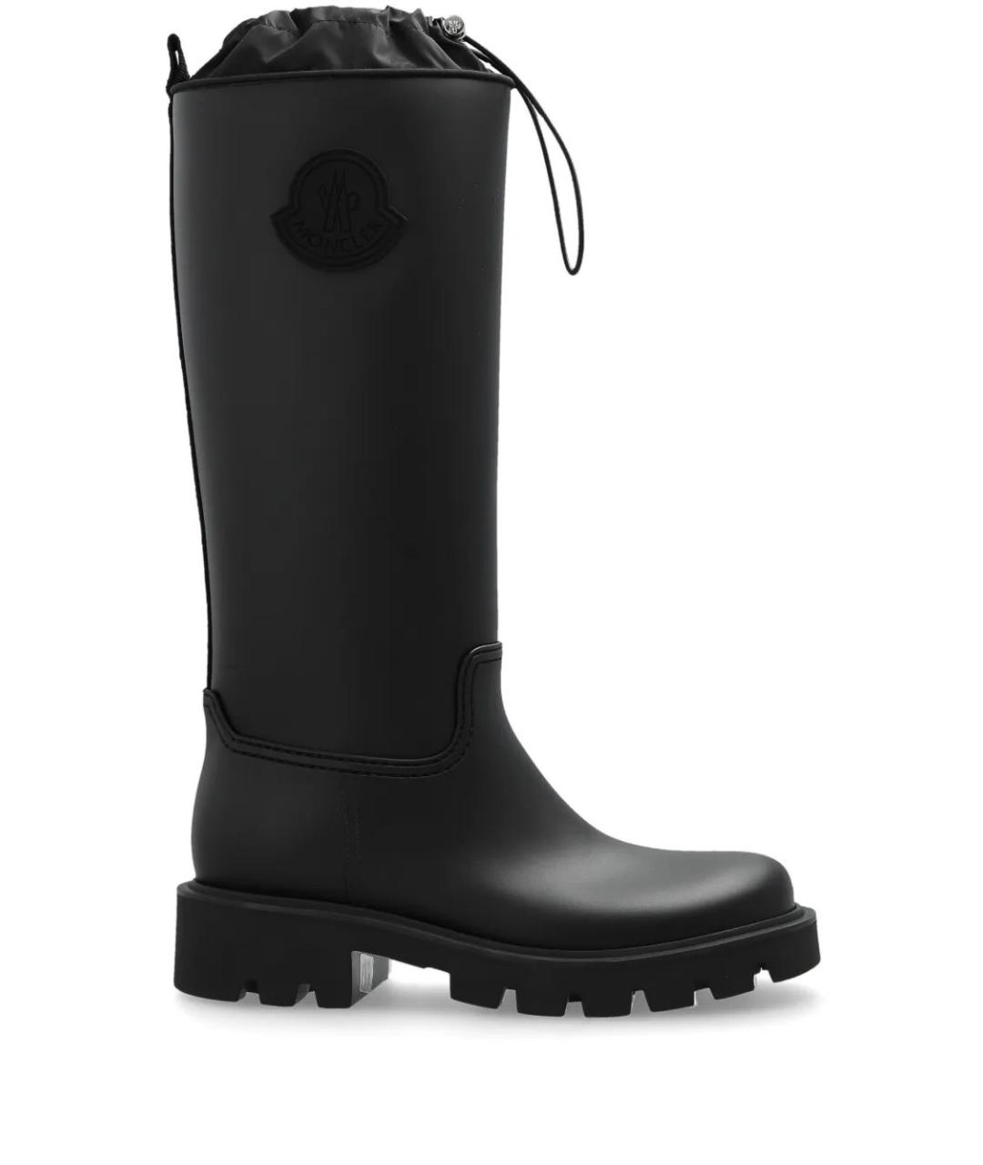 MONCLER Черные резиновые сапоги, фото 1