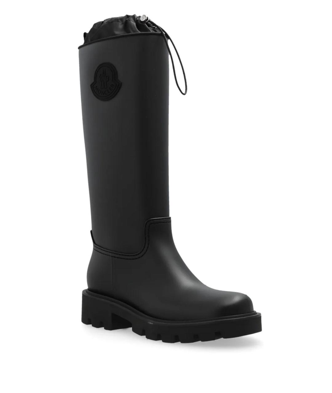 MONCLER Черные резиновые сапоги, фото 2